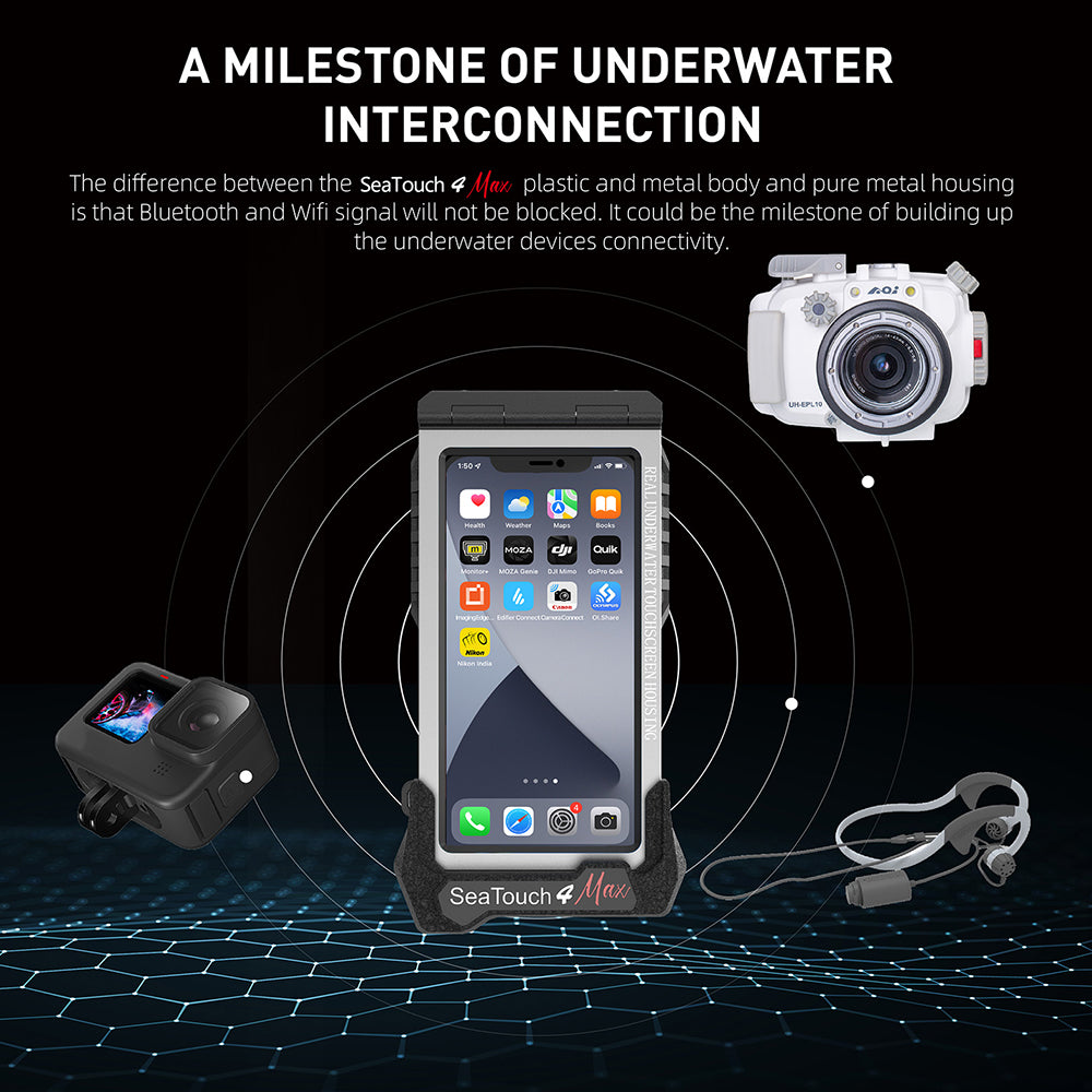 DIVEVOLK SeaTouch 4 MAX  Underwater Housing compatible to  iPhone and Android, Dive Housing, Waterproof Phone Case