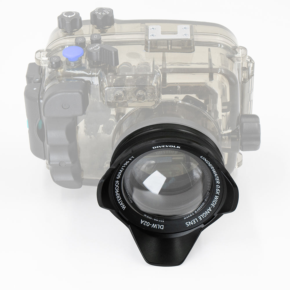 Underwater Wide-angle Conversion Lens X0.6  for DIVEVOLK Housing and Compact Camera Houisng