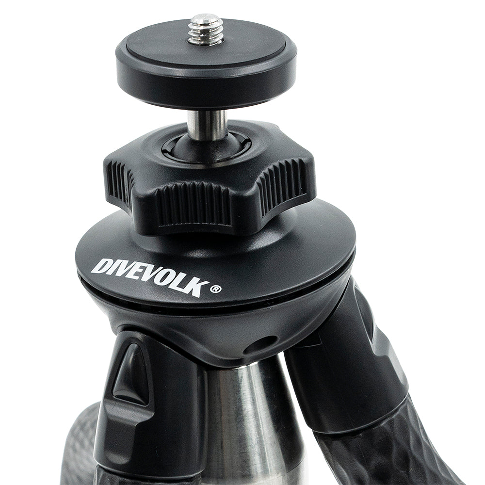 DiveVolk underwater housing flexible tripod close up