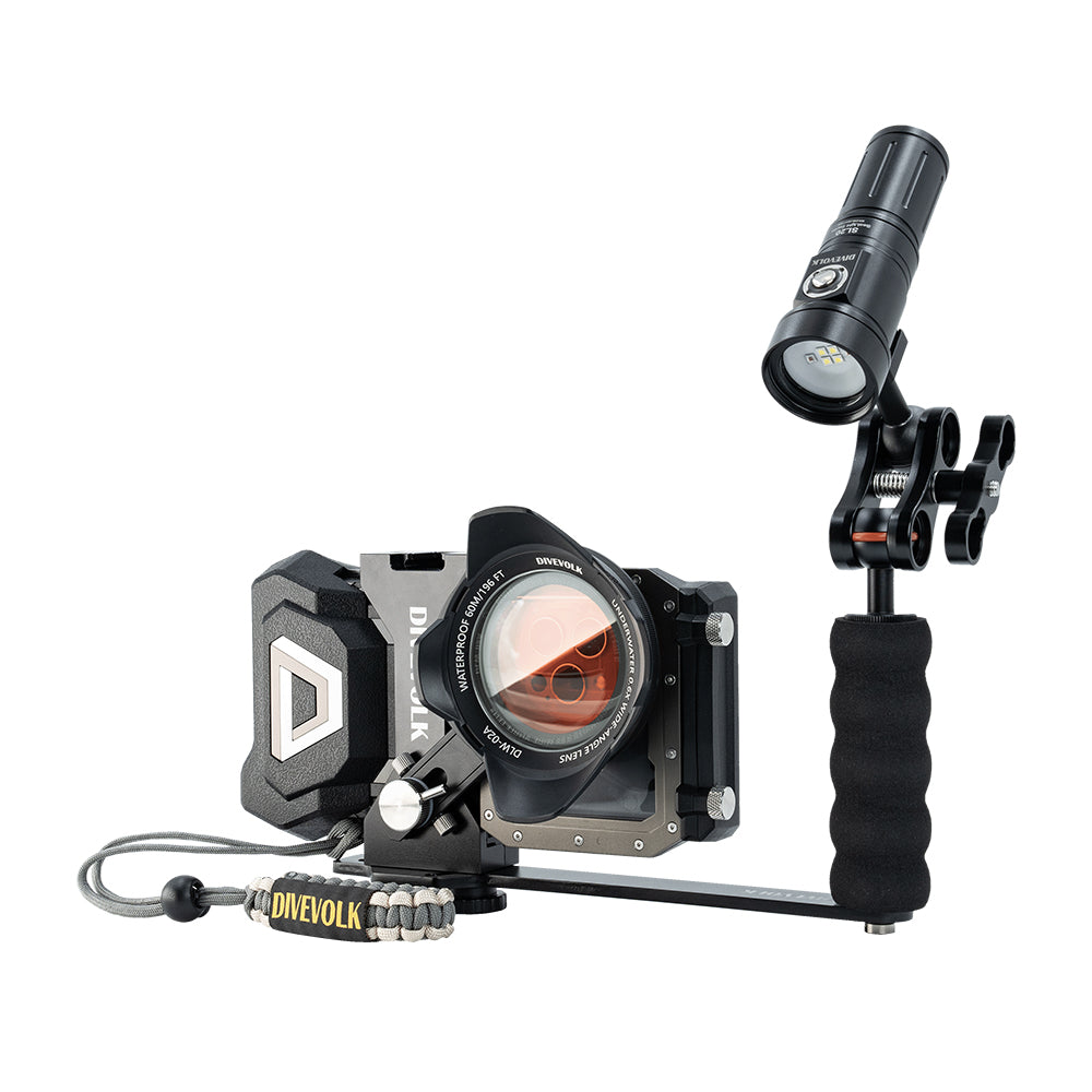 DiveVolk SeaTouch 4 Max underwater housing creator kit.