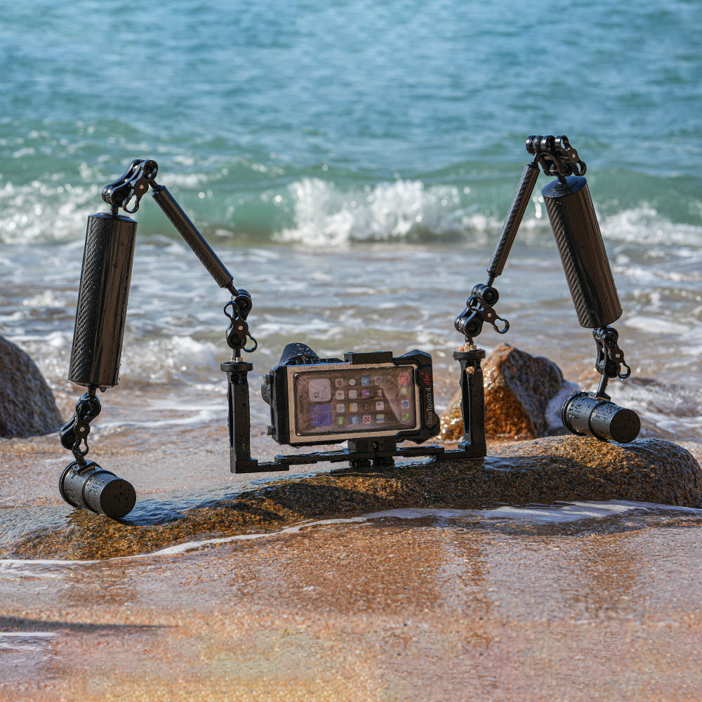 DiveVolk Double Ball Arm on beach