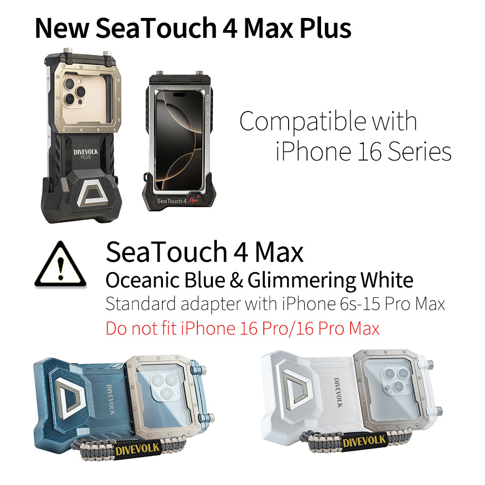 DIVEVOLK SeaTouch 4 MAX  Underwater Housing compatible to  iPhone and Android, Dive Housing, Waterproof Phone Case