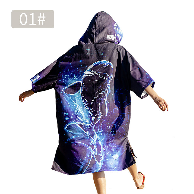 DiveVolk Quick Dry Bathrobe with Whale Design