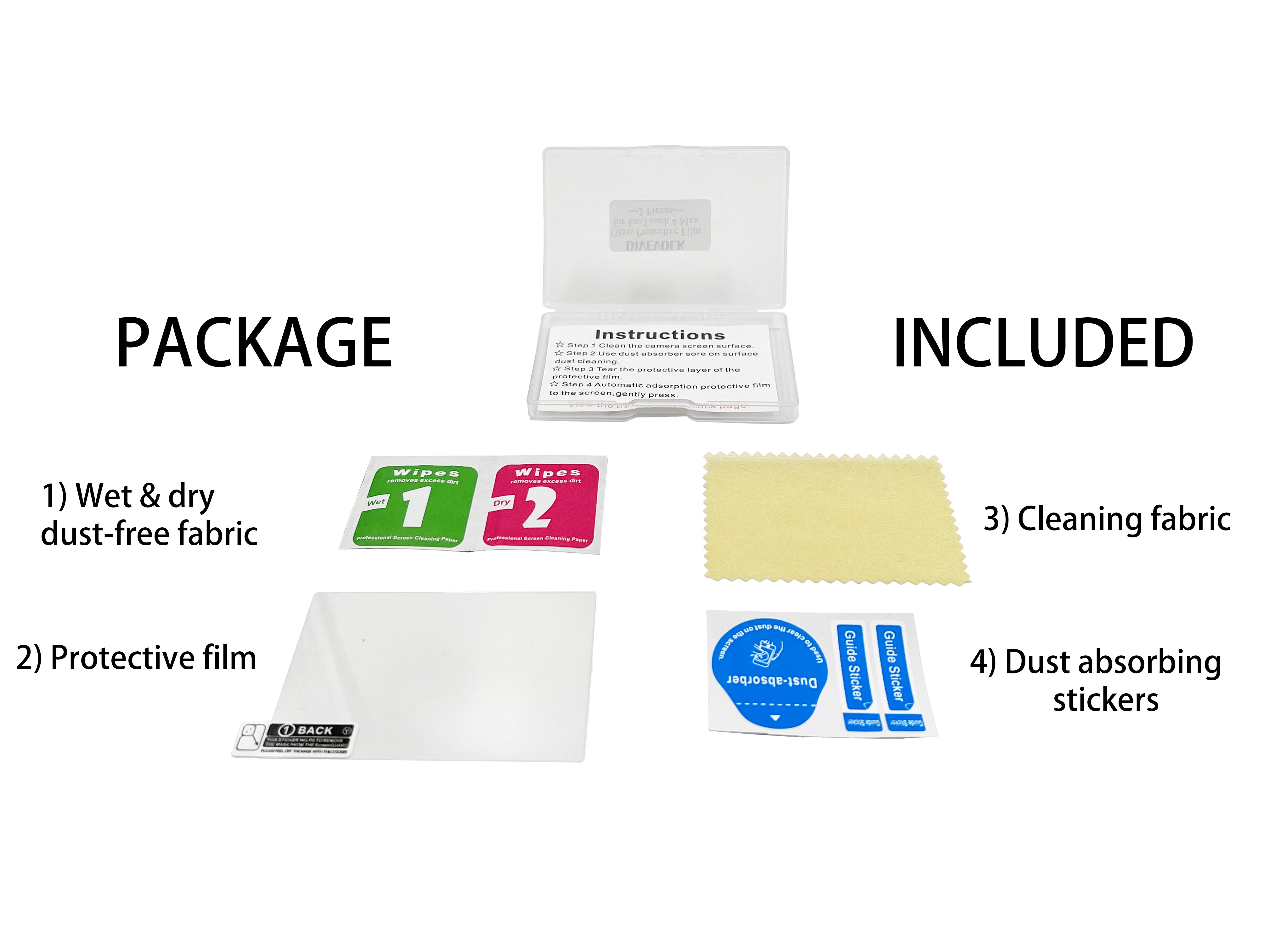 Seatouch 4 Max protective film package contents